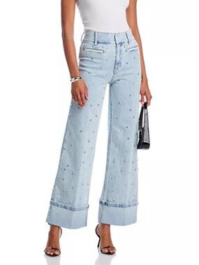 Generation Love Raquel Embellished Wide Leg Jeans Size 25 NWT